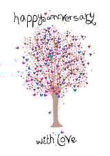 love tree hearts Anniversary Card 21548 created by Lush Stuff