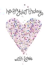 hearts with love Birthday Card 21549 created by Lush Stuff