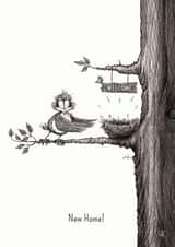 Cute Treehouse New Home Card - Bird Nest - New Home! created by Catherine Flynn