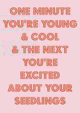 Excited about seedlings birthday card created by Nicola Jo