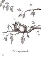 branch bird Thinking of you Card 1283 created by Catherine Flynn