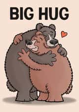 big hug Thinking of you Card 14402 created by Carl Batterbee