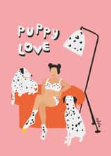 Puppy Love valentines day card created by Absolutely Adela