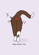 Funny Mothers Day Card - From The Cat - I Love You created by Eat the Moon