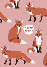 Party animal (fox) created by Louisa Taylor