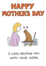 from the cat cat Mothers Day Card 1837 created by On The Prowl Cat Cartoons
