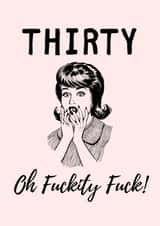 Damsel in distress 30th birthday card created by BritWit