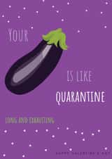 aubergine emoji Valentines Day Card 47271 created by ABCarte 
