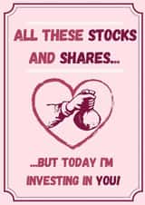 stocks shares Valentines Day Card 47274 created by ABCarte 