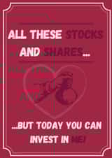 stocks shares Valentines Day Card 47275 created by ABCarte 