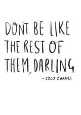 unique don't be like the rest Just because Card 20587 created by Vivi Lake