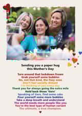 Personalised Mothers Day Photo Card created by Cards from Designers - Funny Rainbow Mothers Day Personalised Photo Card 44828