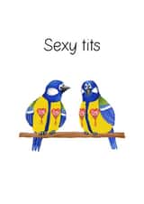 Tits Nipple tassels Valentines Day Card 47219 created by Hot Potato Cards