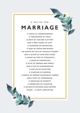 Recipe for marriage - wedding day card created by Joanna Miller