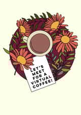 let's meet virtual Just because Card 21431 created by Rachel Vass