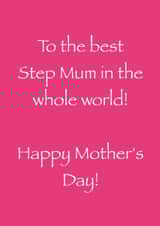 best stepmum Mothers Day Card 32588 created by Fee Fee