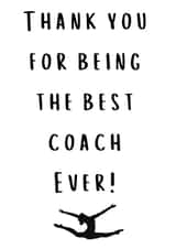 dance dance coach Thank You Card 13890 created by Gym Squad