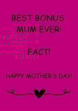 CUTE MOTHERS DAY CARD TO A GREAT BONUS MUM created by Fee Fee