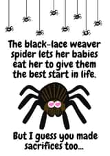 animal spider Mothers Day Card 20515 created by Ellie Aardvark