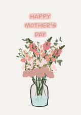 Flower Mum Mothers Day Card 20291 created by @lydiapimmdraws