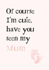 footprint cute Mothers Day Card 47591 created by Nina Dannan