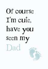 dad footprint Father's Day Card 47592 created by Nina Dannan