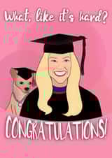 Legally Blonde Congratulations Card created by Esther the Sketcher