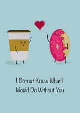 Coffe Donut Valentines Day Card 41858 created by Andy Bailey