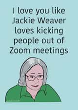 Jackie Weaver card created by Emma Blue