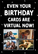 Personalised Birthday Photo Card created by Cards from Designers - video call virtual Birthday Personalised Photo Card 20036