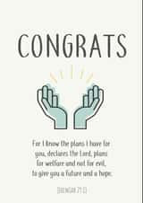 Congratulations Celebration Faith Card 41262 created by Christian Gift Store