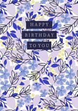 floral flowers Birthday Card 21695 created by Amy Rushton