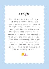 Supportive card to send to a friend going through a life change. created by Jessica Rachel Sharp