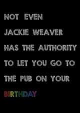 Jackie Weaver meme Birthday Card 40415 created by Doug Kevan