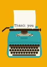 thankful typewriter Thank You Card 3645 created by Gail Myerscough