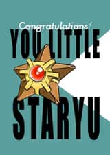 staryu pokemon Congratulations Card 46371 created by andyclayotbay