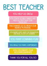 NQT newly qualified teacher  Thank You Card 16271 created by The Arty Apples Limited