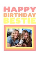 Personalised Birthday Photo Card created by Giddy Kipper - bff bestie Birthday Personalised Photo Card 7257