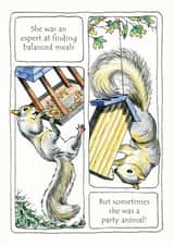 Squirrel female Birthday Card 47733 created by Margaret Turton