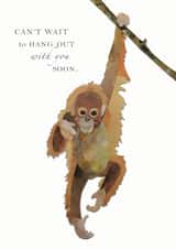 monkey orangutan Just because Card 43302 created by Susie Thomas