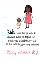 Embarrassing Kids Mother's Day Card 1001 created by Sassy Sarah