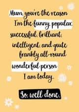 Well Done Mum created by Sassy Sarah