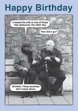 Fish Pedicure - Hilarious card for the hen pecked husband  created by Liverpool Card Studio