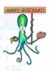 Octopus Birthday card created by Maddy Bennett