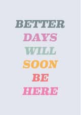 better days typography Thinking of you Card 13814 created by Poppy Lane