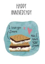 smores s'mores Anniversary Card 21739 created by Silky Rose Design