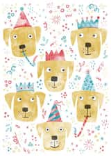 Cute Labrador Retriever Dog Birthday Card created by Nic Squirrell