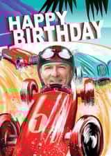 Personalised Birthday Photo Card created by Ryk60 - male racing Birthday Personalised Photo Card 20855