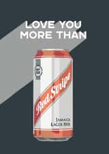 love you red stripe Valentines Day Card 5584 created by boroughcollective