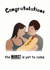 wurst german sausage New Baby Card 37118 created by Broken ReCARD